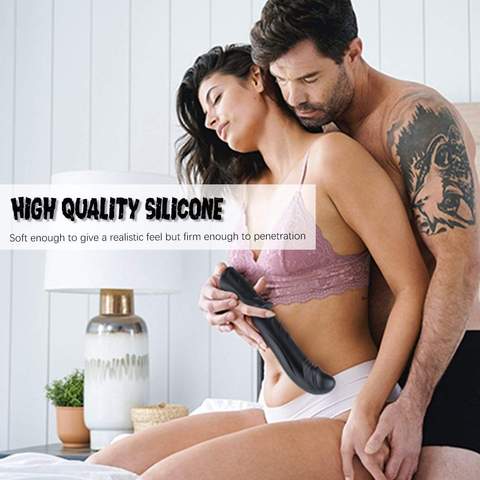 Vibrating Vaginal & Anal Dildo with Handle