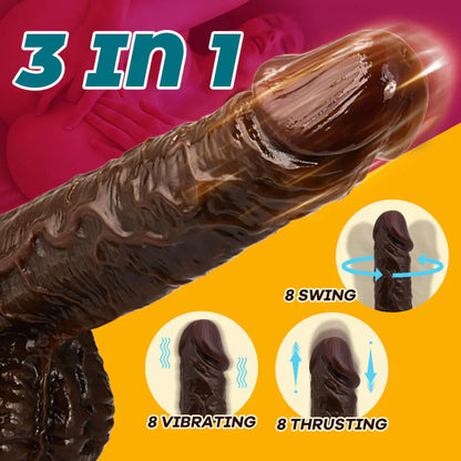JOI 9 Vibrating 3 Telescoping Swing Realistic Dildo Vibrator 8.86 INCH